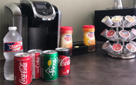 Beverage Options - Coffee, Water and Soft Drinks